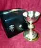 ANCIEN CALICE/COUP ARGENT VERMEIL MINERVE/PIED METAL DORÉ /H.17cm,DIAM.9,5cm/XXè