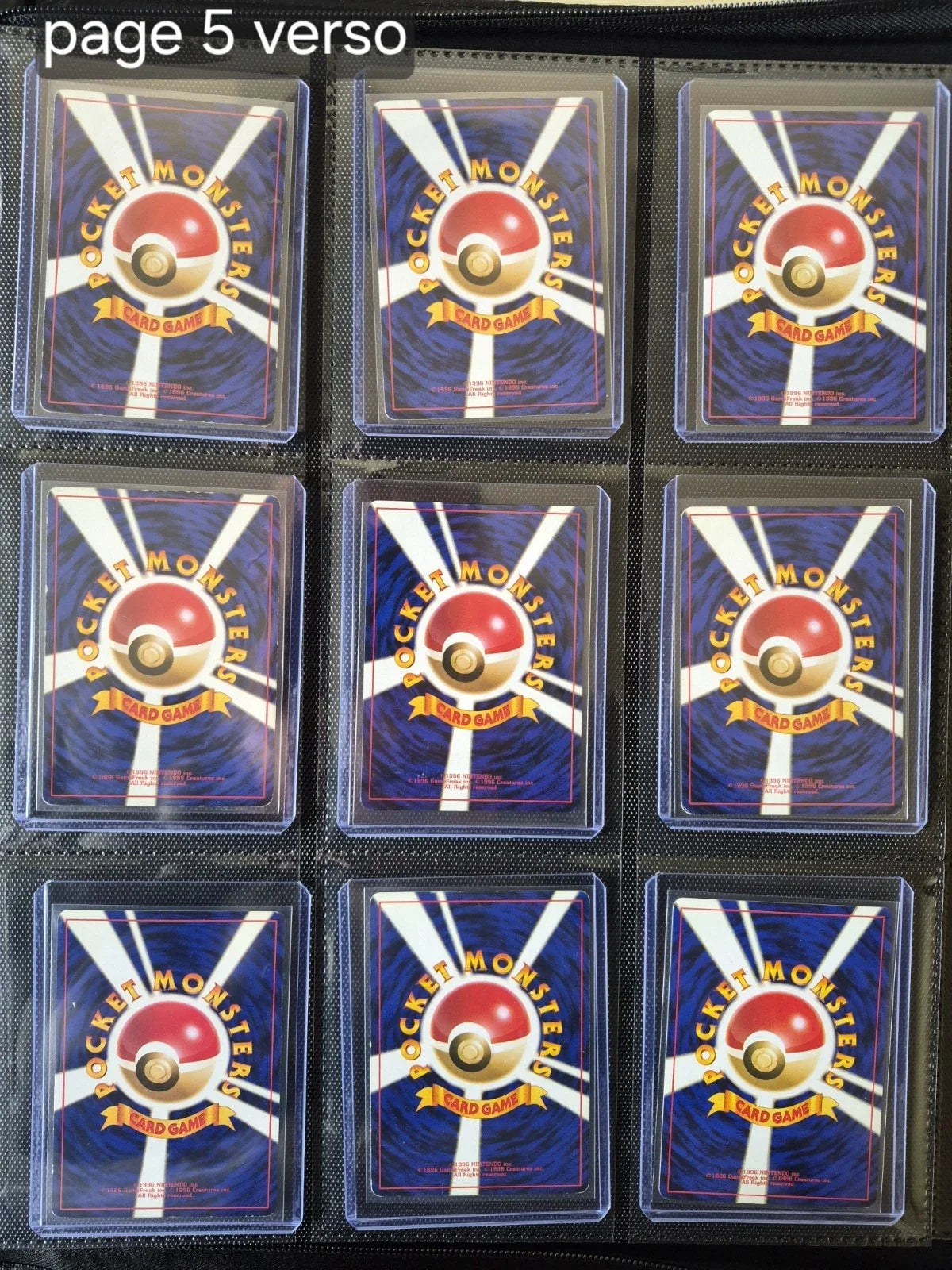 Classeur POKEMON Master Set Du Set De Base 1996 Japonais Original 103/103