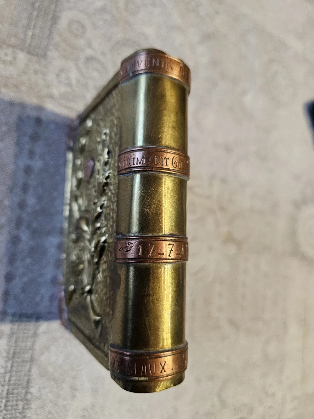 Gros Briquet Ww1 60 ème Infanterie 14 /18. Poilu Feuerzeug Lighter RARE