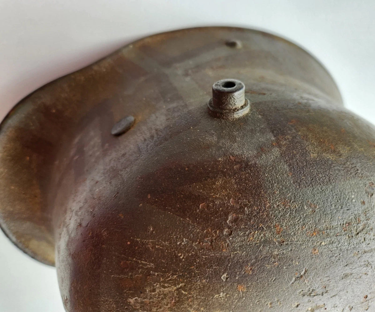 AUTHENTIQUE Casque / helmet Allemand Ww1 / 14-18 Camouflé RARE