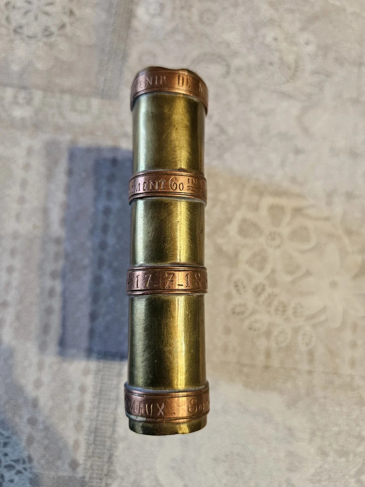 Gros Briquet Ww1 60 ème Infanterie 14 /18. Poilu Feuerzeug Lighter RARE