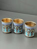 Lot 3 Gobelets En Argent Massif Émaillé Cloisonné Russian Sterling 19 Siècle