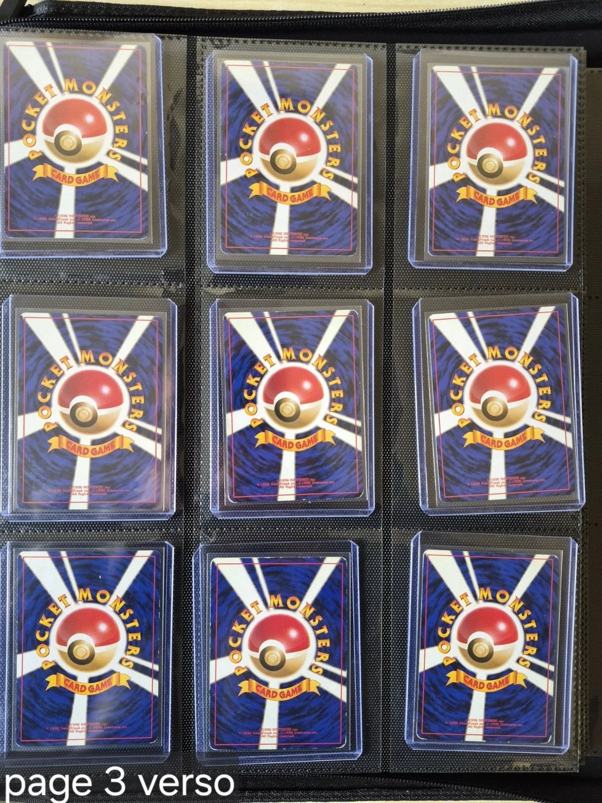 Classeur POKEMON Master Set Du Set De Base 1996 Japonais Original 103/103