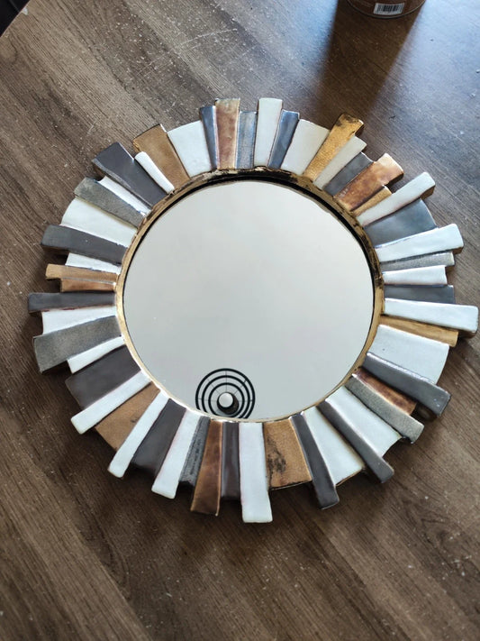 MITHE ESPELT Miroir Émaillé Soleil