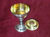 ANCIEN CIBOIRE METAL ARGENTÉ ET COUP EN VERMEIL/XIXème/H.25cm,DIAM.COUPE 9,5 cm