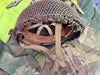 AUTHENTIQUE CASQUE PARA ANGLAIS JUGULAIRE WEB ASPIRANT VÉTÉRAN SAS FFL FRANCE LIBRE AMHERST