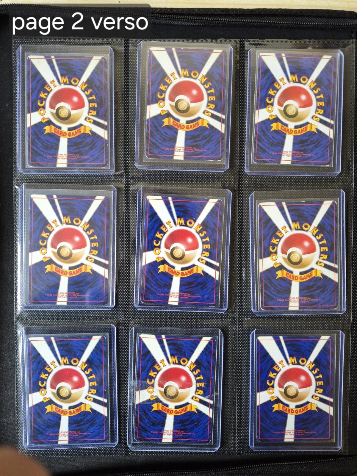 Classeur POKEMON Master Set Du Set De Base 1996 Japonais Original 103/103