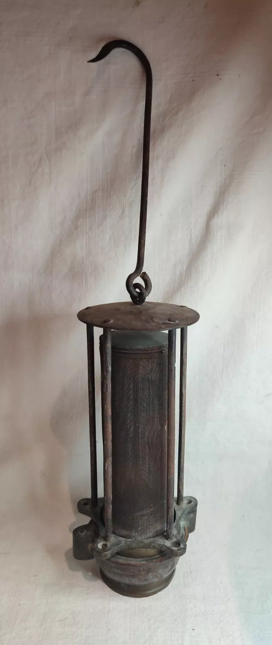Très ancienne lampe de Mineur, Mine, Mining Lamp, DAVY, COSSET DUBRULLE