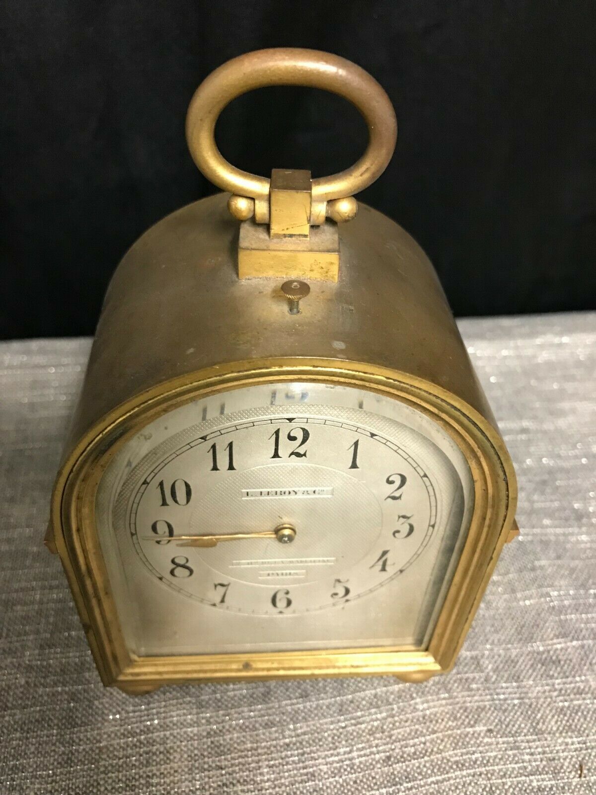 Pendule ancienne réveil de voyage Leroy Paris