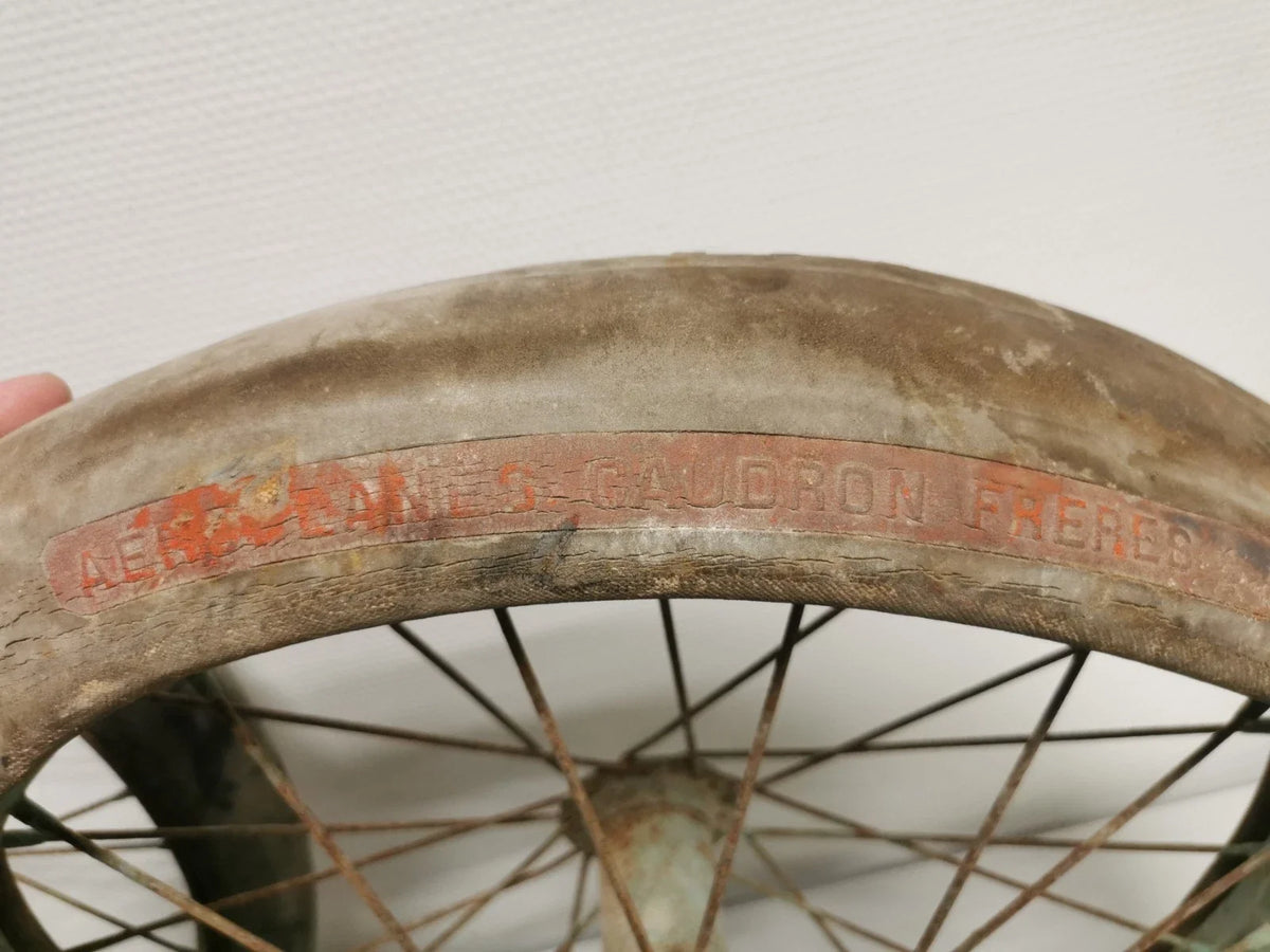 RARE 2 Roues AVION Aéroplane CAUDRON FRERES ,  Aviation WWI