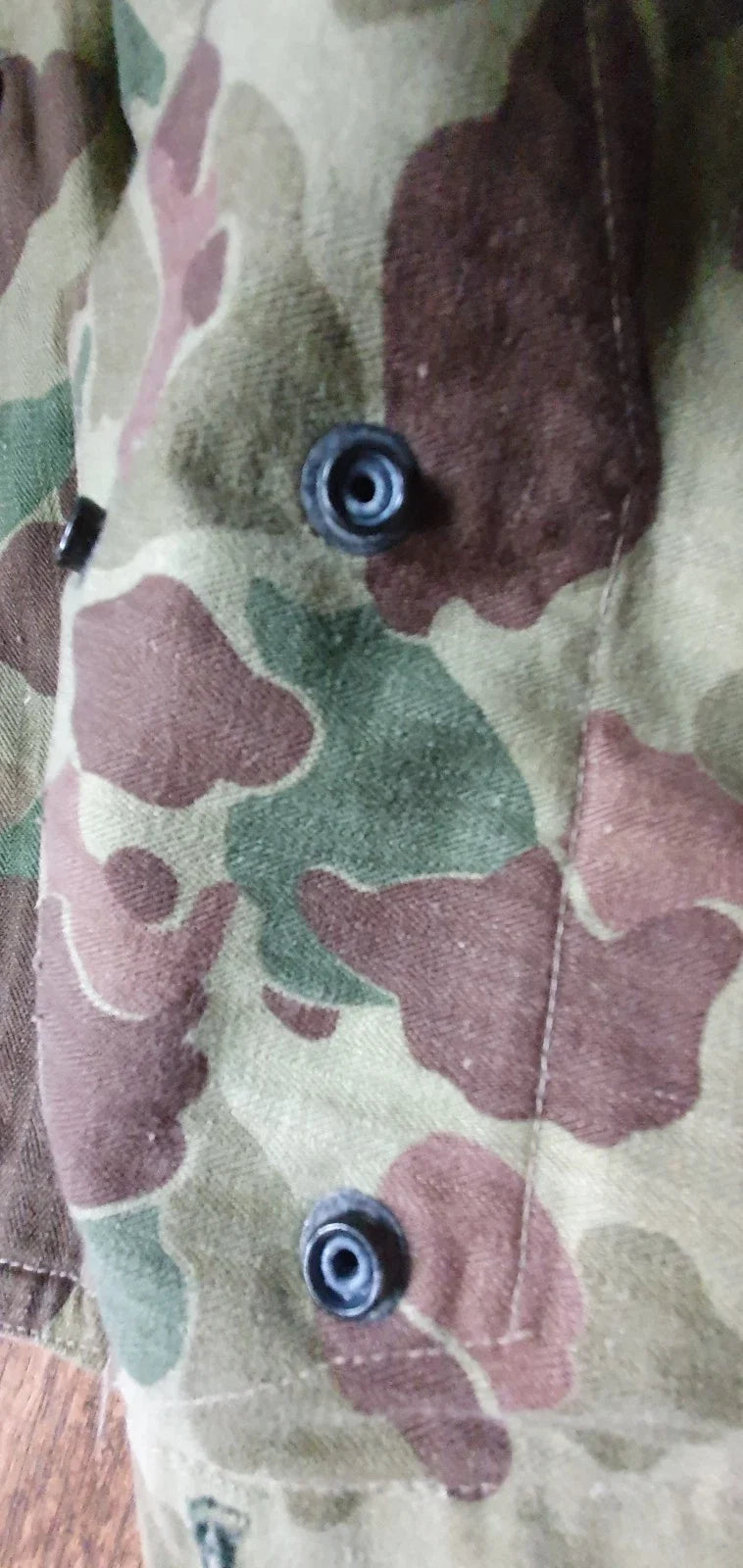 Authentique Ensemble HBT US veste + pant. réversible camouflé USMC Armée française Indochine