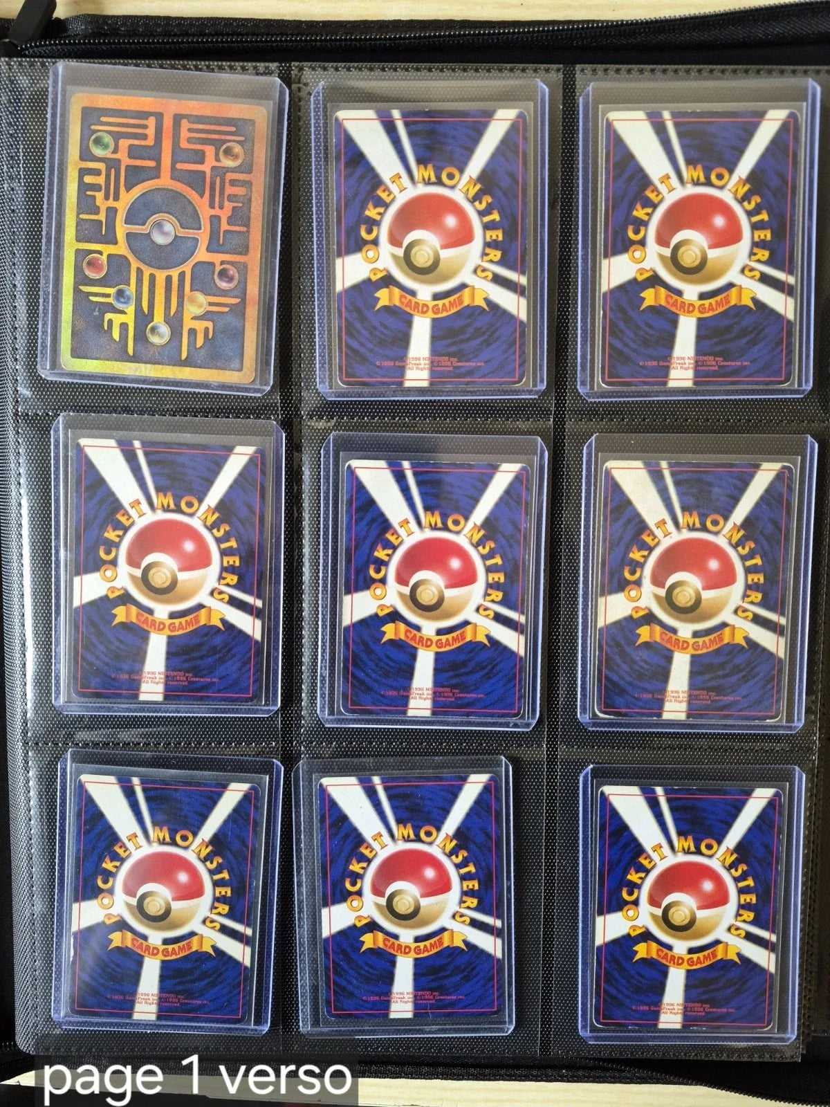 Classeur POKEMON Master Set Du Set De Base 1996 Japonais Original 103/103