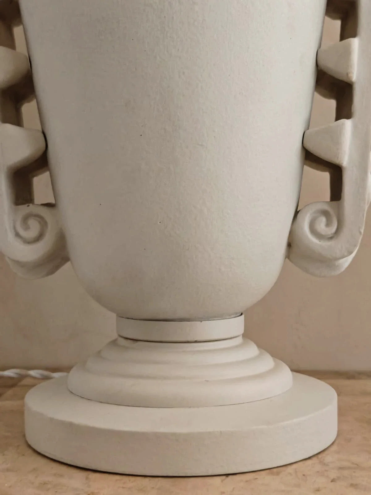 Lampe vasque Art Déco en plâtre, Années 1940