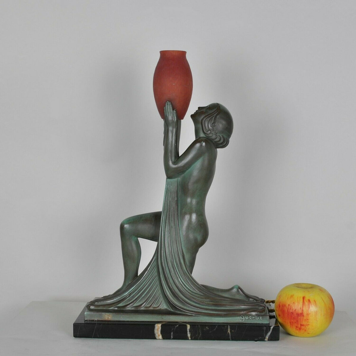 Guerbe / Max le Verrier, Lampe Adoration, Art déco, XXème siècle