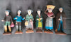 Ancien lot de 6 Santons NEVEU terre cuite déco Noël collection old crèche