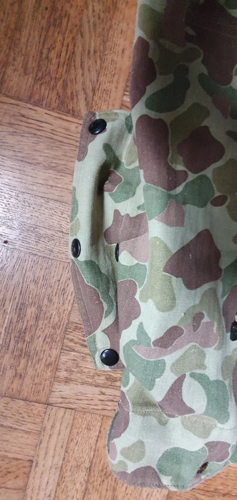 Authentique Ensemble HBT US veste + pant. réversible camouflé USMC Armée française Indochine