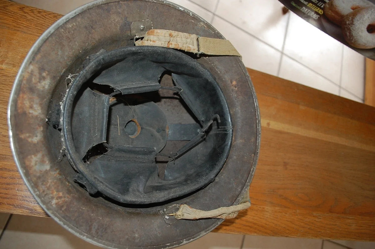 Authentique british helmet casque d'infirmer anglais 2 guerre ( 1938 )