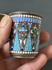 Lot 3 Gobelets En Argent Massif Émaillé Cloisonné Russian Sterling 19 Siècle