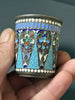 Lot 3 Gobelets En Argent Massif Émaillé Cloisonné Russian Sterling 19 Siècle