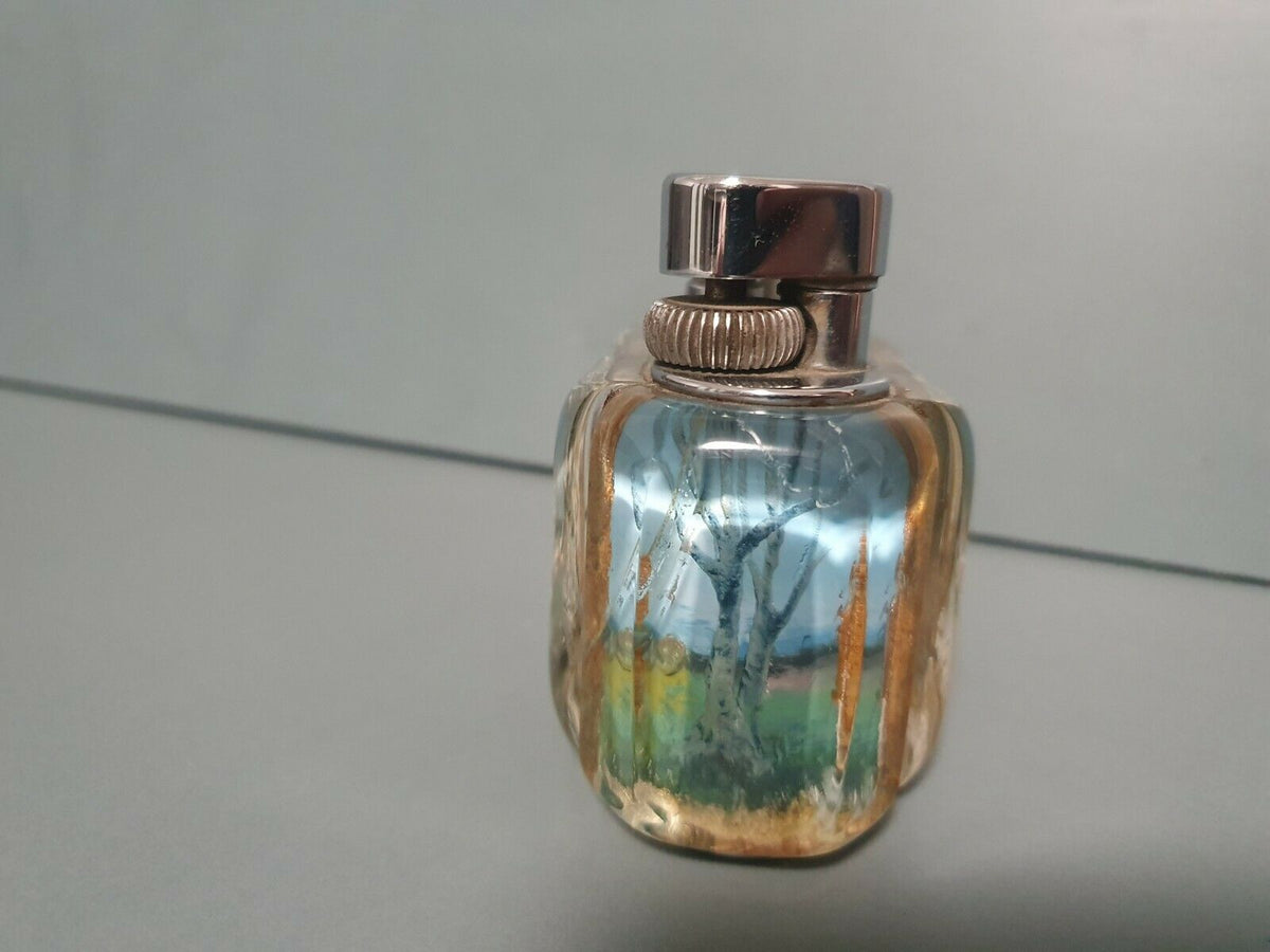 BRIQUET DUNHILL TRES RARE SCENE DE CHASSE CAVALIER ET CHIEN.