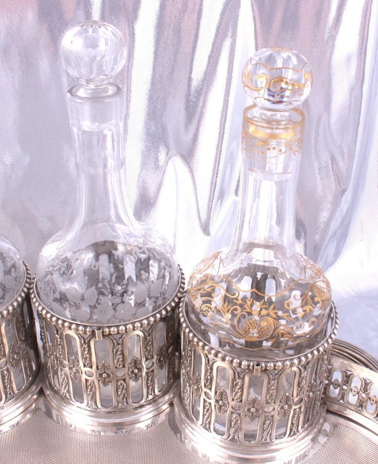 ODIOT - EXCEPTIONNEL GRAND CABARET A LIQUEUR - ARGENT MASSIF MINERVE XIX