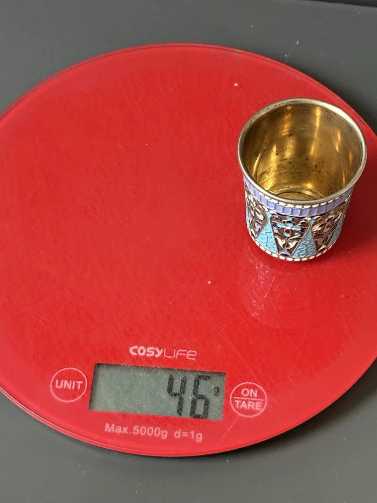 Lot 3 Gobelets En Argent Massif Émaillé Cloisonné Russian Sterling 19 Siècle