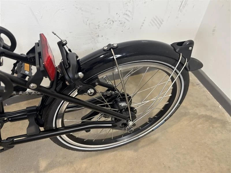 Vélo pliant à guidon moyen 12 vitesses Brompton C Line - Noir mat