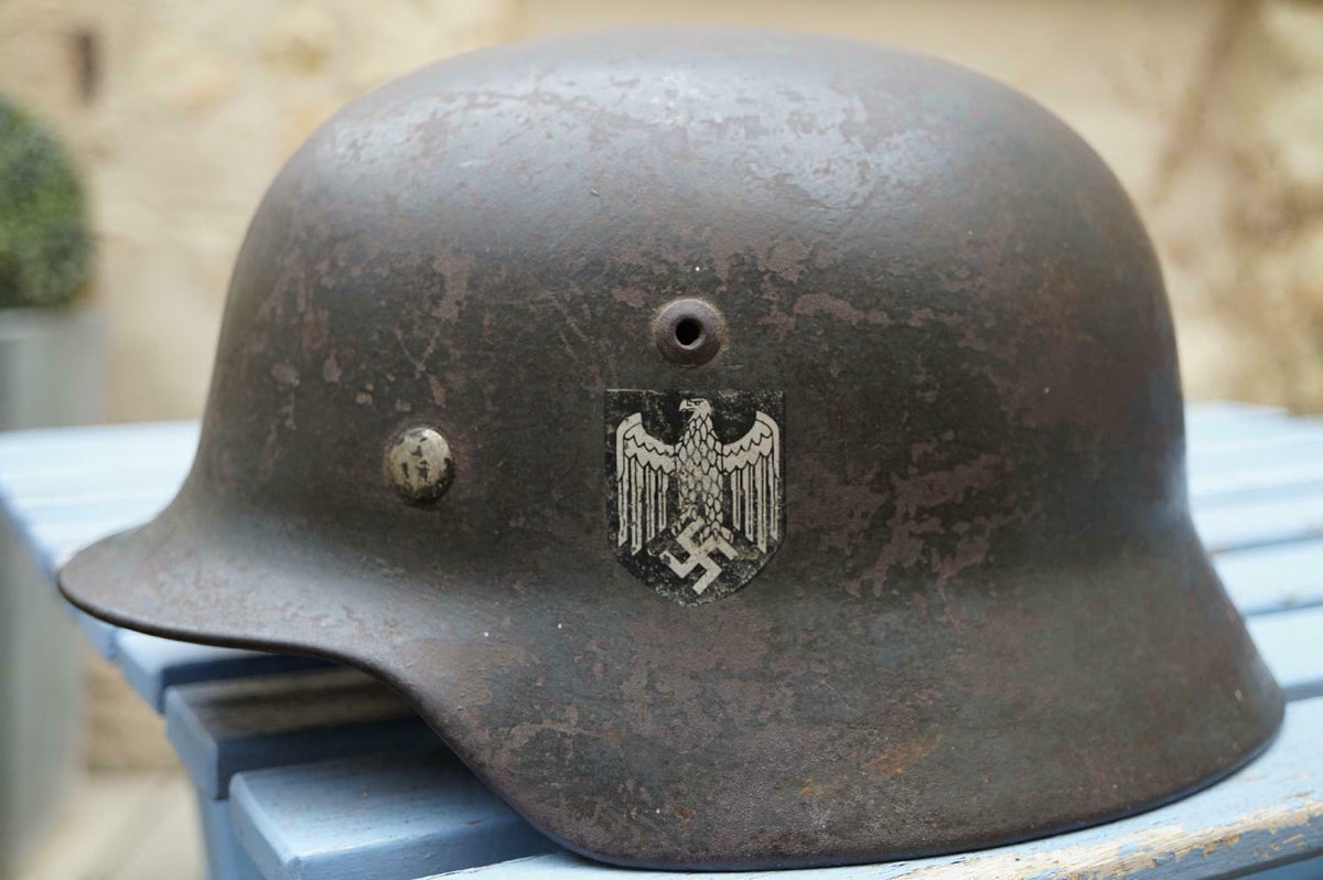 Casque allemand Heer M35 100% original Stahlhelm german helmet ( ww2   )