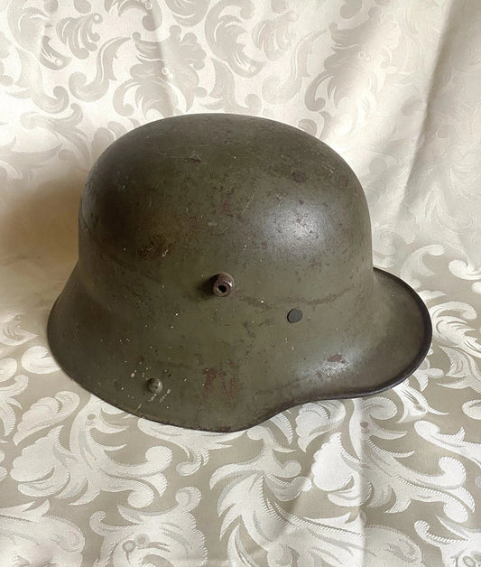 Ancien Casque Militaire Allemand 1ere Guerre Mondiale 1916 Bombe frappée ET66