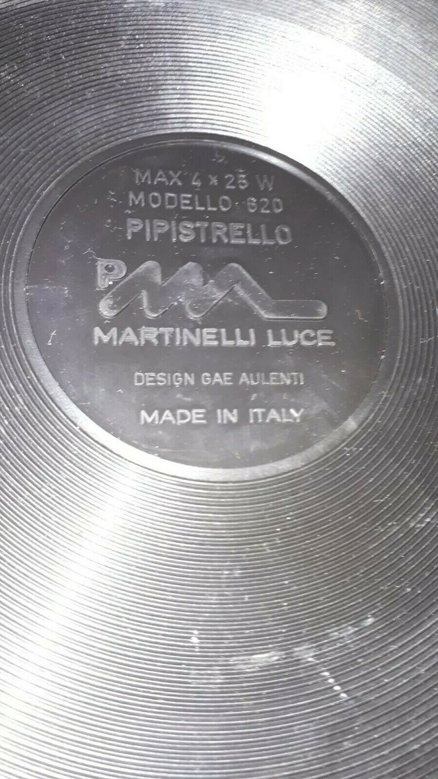 Martinelli Luce-Pipistrello-Gae Aulenti-Lampe de table original noir