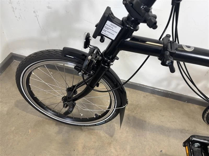 Vélo pliant à guidon moyen 12 vitesses Brompton C Line - Noir mat