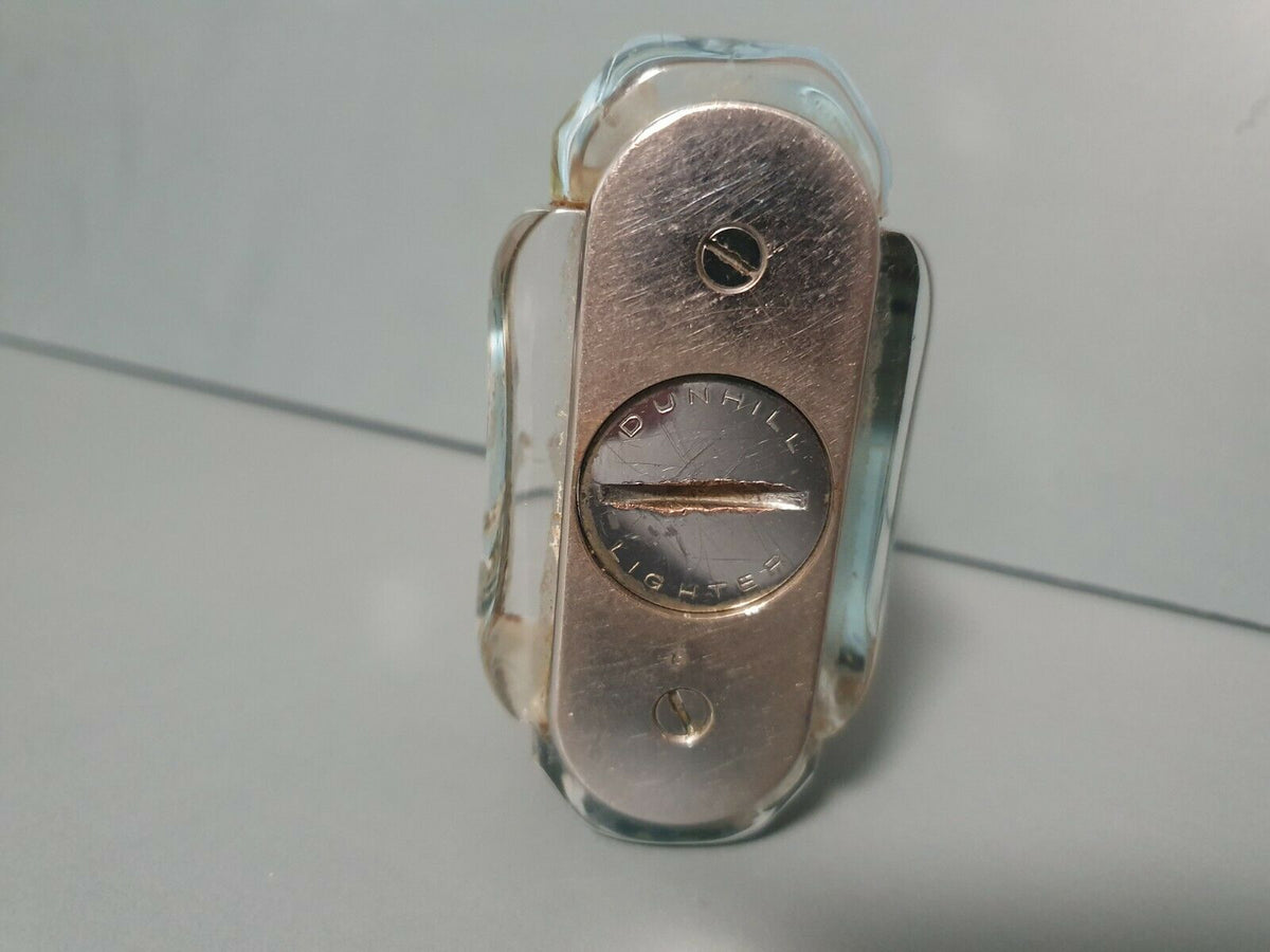 BRIQUET DUNHILL TRES RARE SCENE DE CHASSE CAVALIER ET CHIEN.