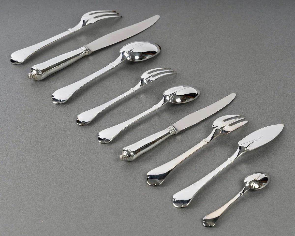 Ménagère Couverts Cardinal Métal Argenté Puiforcat Plated Flatware 110Pces New