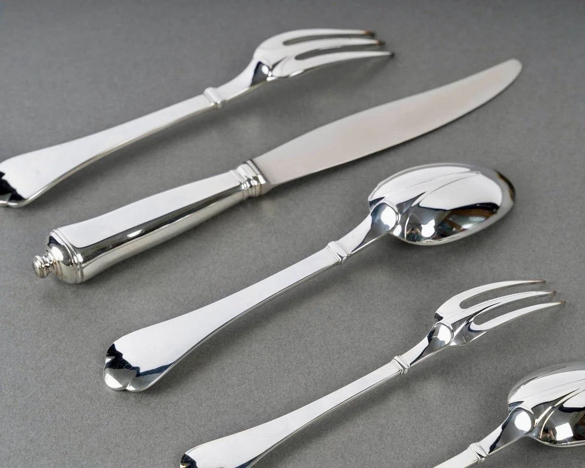 Ménagère Couverts Cardinal Métal Argenté Puiforcat Plated Flatware 110Pces New