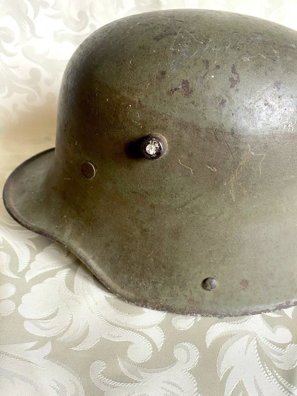 Ancien Casque Militaire Allemand 1ere Guerre Mondiale 1916 Bombe frappée ET66
