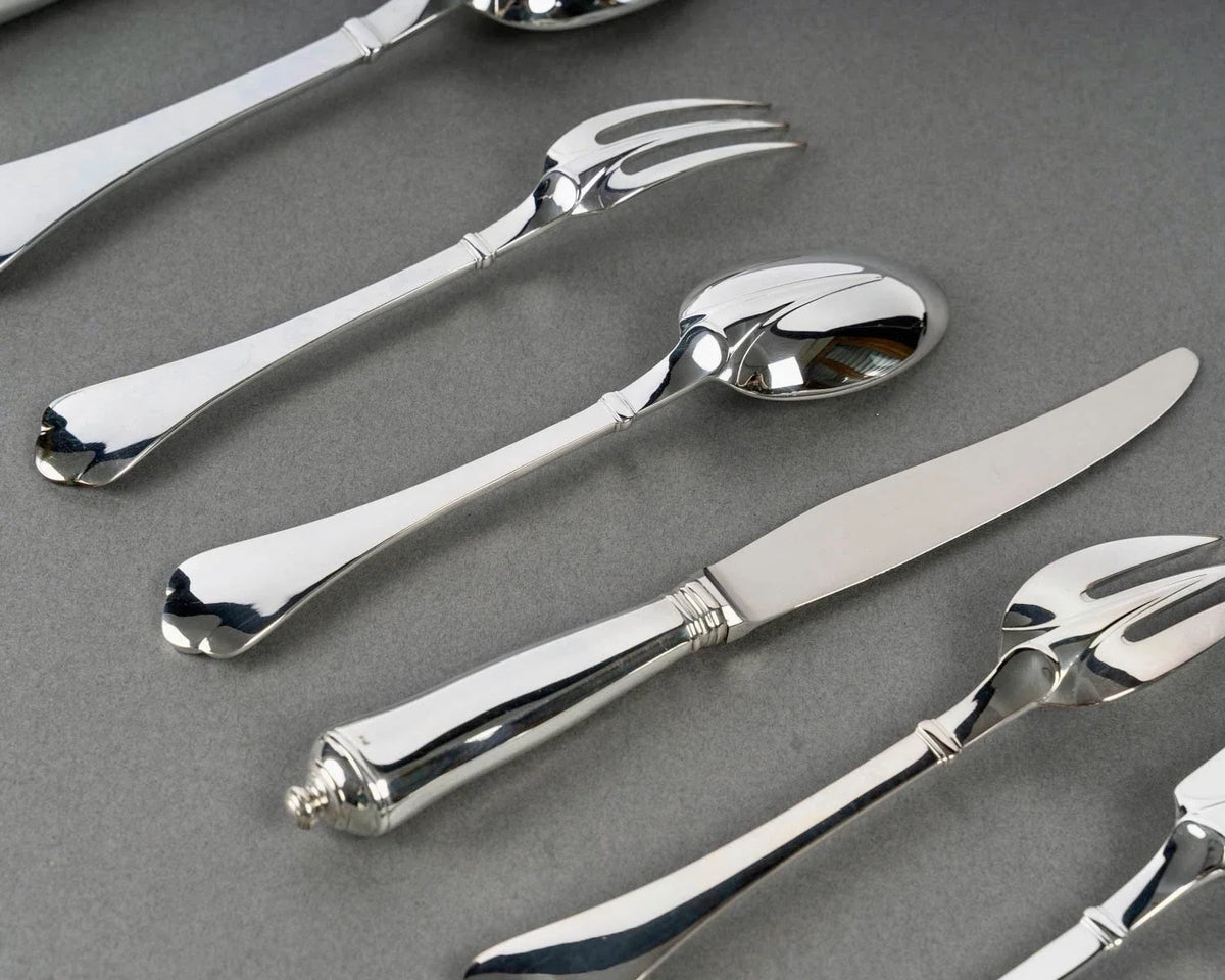 Ménagère Couverts Cardinal Métal Argenté Puiforcat Plated Flatware 110Pces New