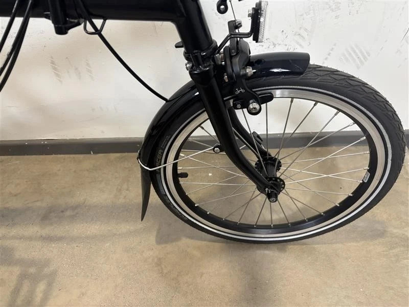Vélo pliant à guidon moyen 12 vitesses Brompton C Line - Noir mat