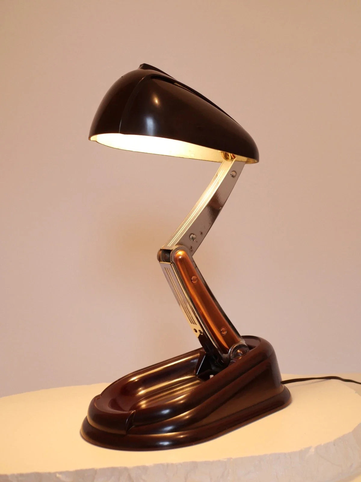 Lampe JUMO "Bolide" en bakélite – Made in France 1945–1950