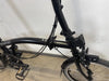 Vélo pliant à guidon moyen 12 vitesses Brompton C Line - Noir mat