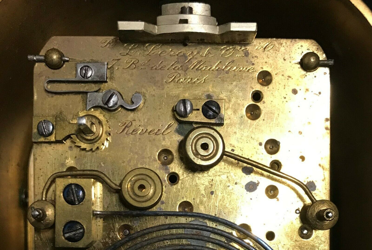 Pendule ancienne réveil de voyage Leroy Paris