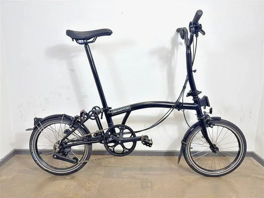 Vélo pliant à guidon moyen 12 vitesses Brompton C Line - Noir mat