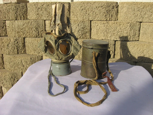 Ensemble masque à gaz allemand Gummimasken WWI (  1915-1917  )