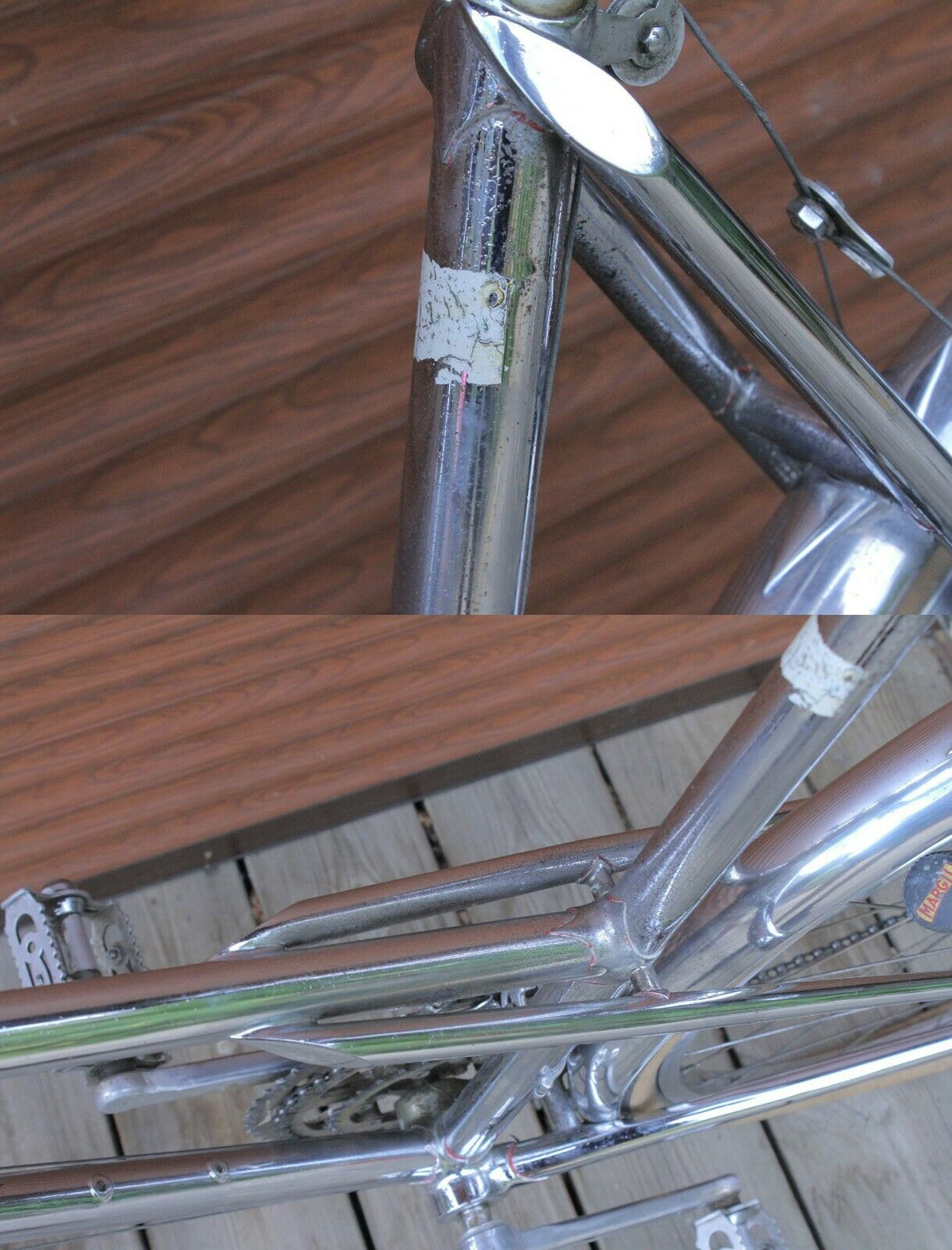 Velo ancien randonneuse Alex Singer Chrome Monodouille Huret Jubilee potence 650