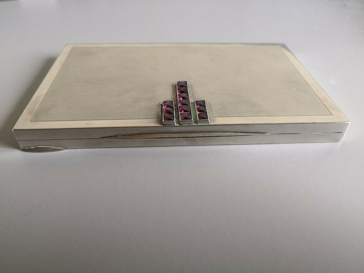 Rare DUNHILL ancien briquet en argent et etui a cigarettes 1935 art déco