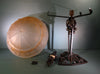 Grande lampe art déco pied fer forgé signé Muller frères Lunéville.