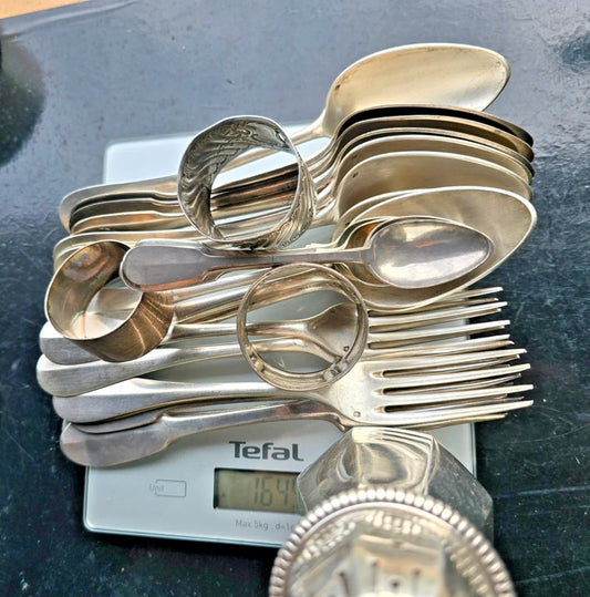 ARGENTERIES A FONDRE ARGENT VRAC LOT SILVER MINERVE 1649GR