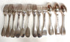 Lot de couverts anciens argent massif XVIII° à la fonte ou à récupérer - 1001 g