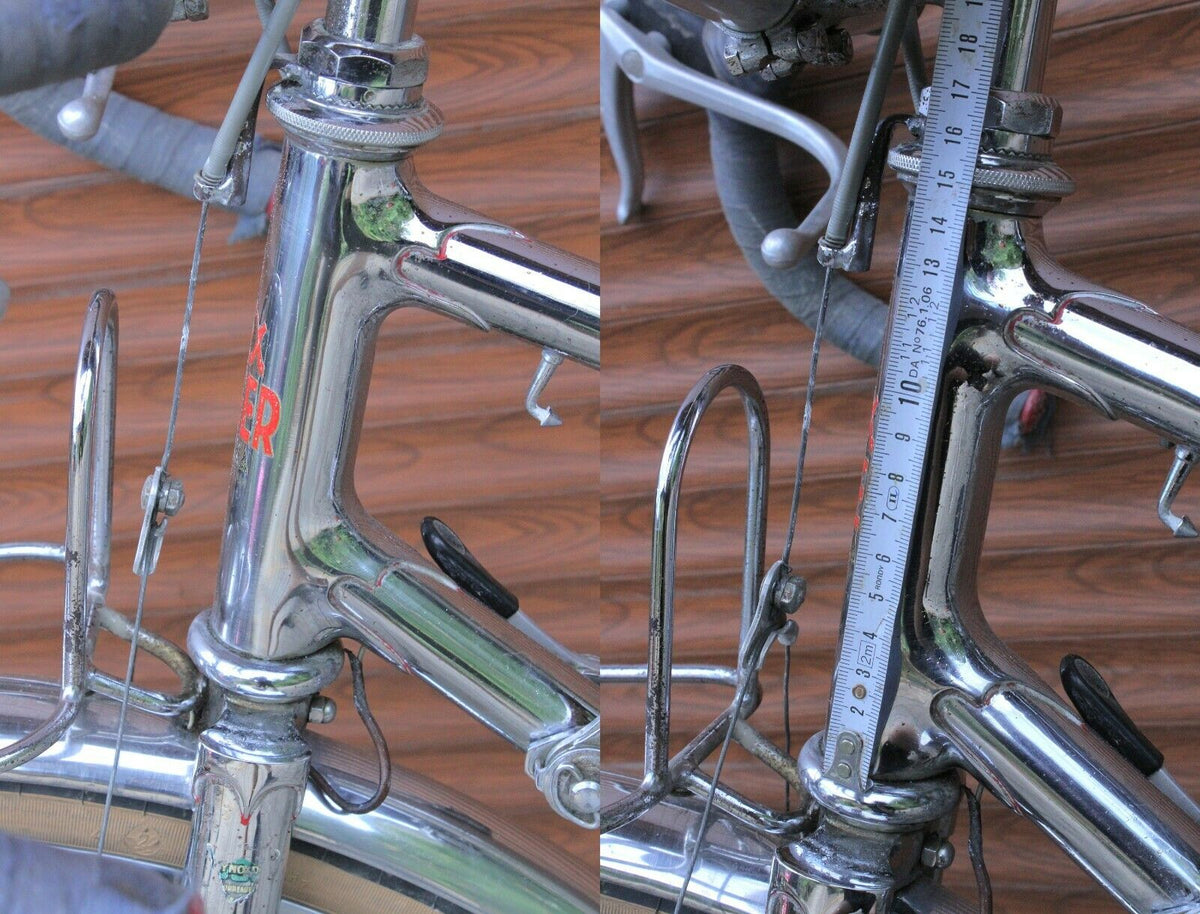 Velo ancien randonneuse Alex Singer Chrome Monodouille Huret Jubilee potence 650