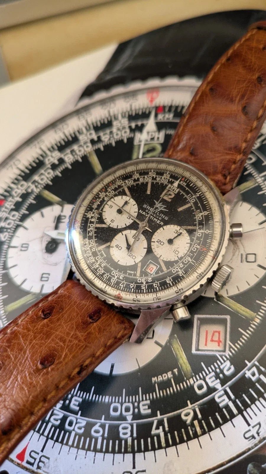 Montre breitling navitimer 7806 king hussein valjoux 7740 aviateur pilote