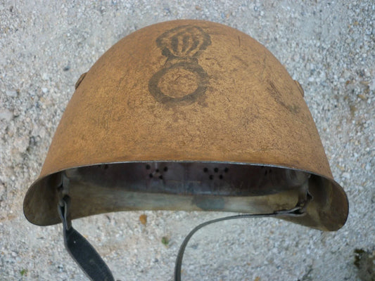 Authentique CASQUE ITALIEN M33 WW2